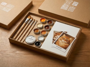 貓咪家人油畫創作材料組 furry family: cats complete oil painting kit