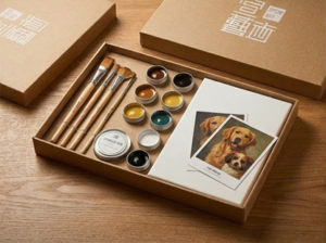 貓咪家人油畫創作材料組 furry family: cats complete oil painting kit