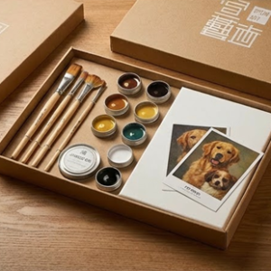 貓咪家人油畫創作材料組 furry family: cats complete oil painting kit