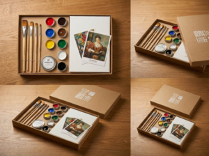 貓咪家人油畫創作材料組 furry family: cats complete oil painting kit