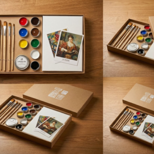 貓咪家人油畫創作材料組 furry family: cats complete oil painting kit